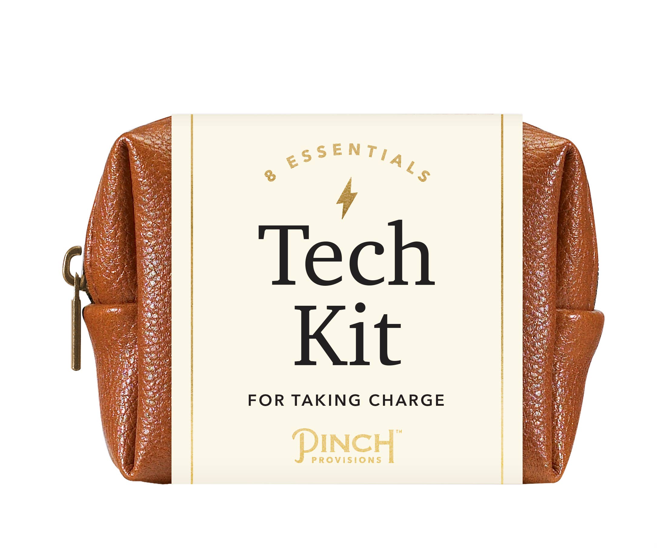 Pinch Provisions - Vegan Leather Tech Kit - Stocking Stuffers: Cognac