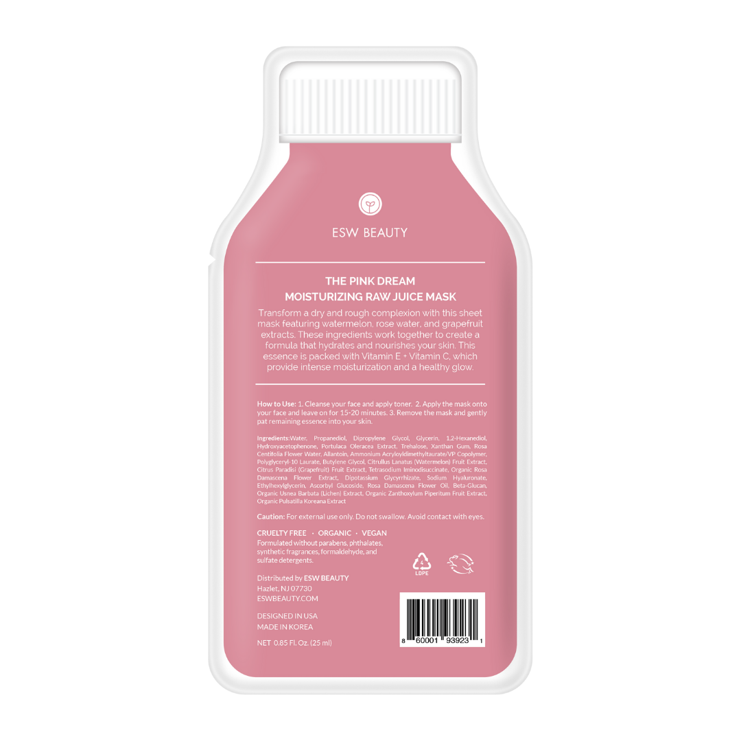 ESW Beauty - The Pink Dream Moisturizing Raw Juice Sheet Mask