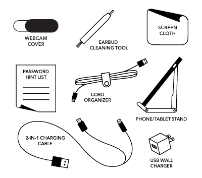 Pinch Provisions - Vegan Leather Tech Kit - Stocking Stuffers: Cognac