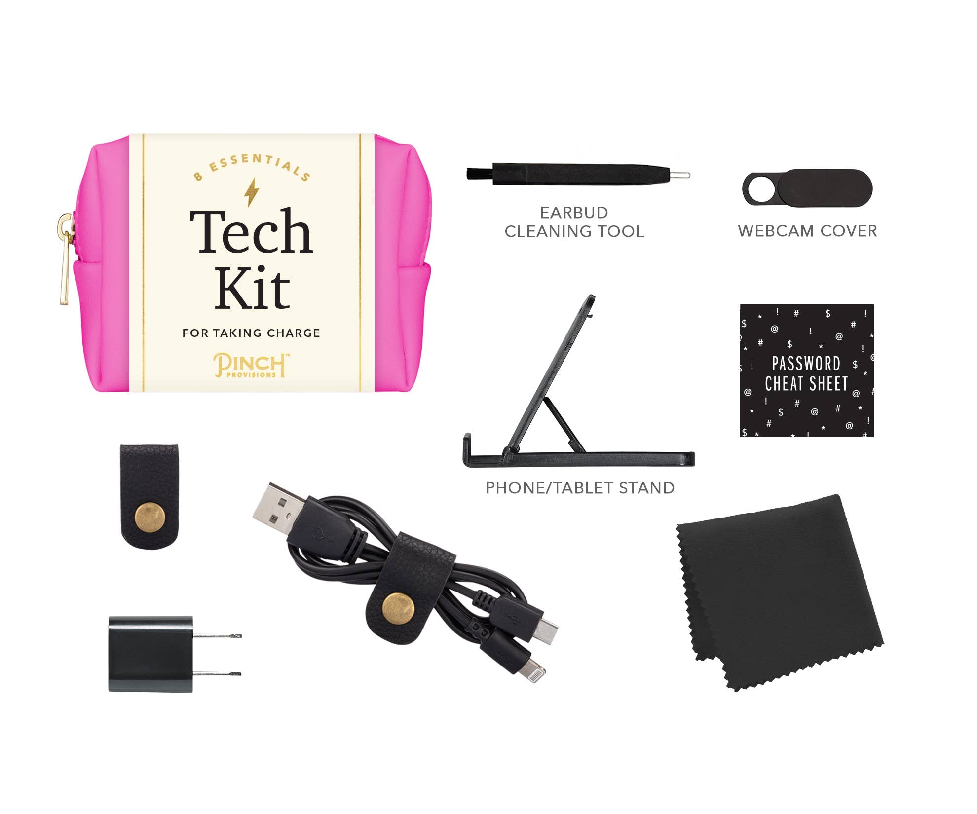 Pinch Provisions - Vegan Leather Tech Kit - Stocking Stuffers: Cognac