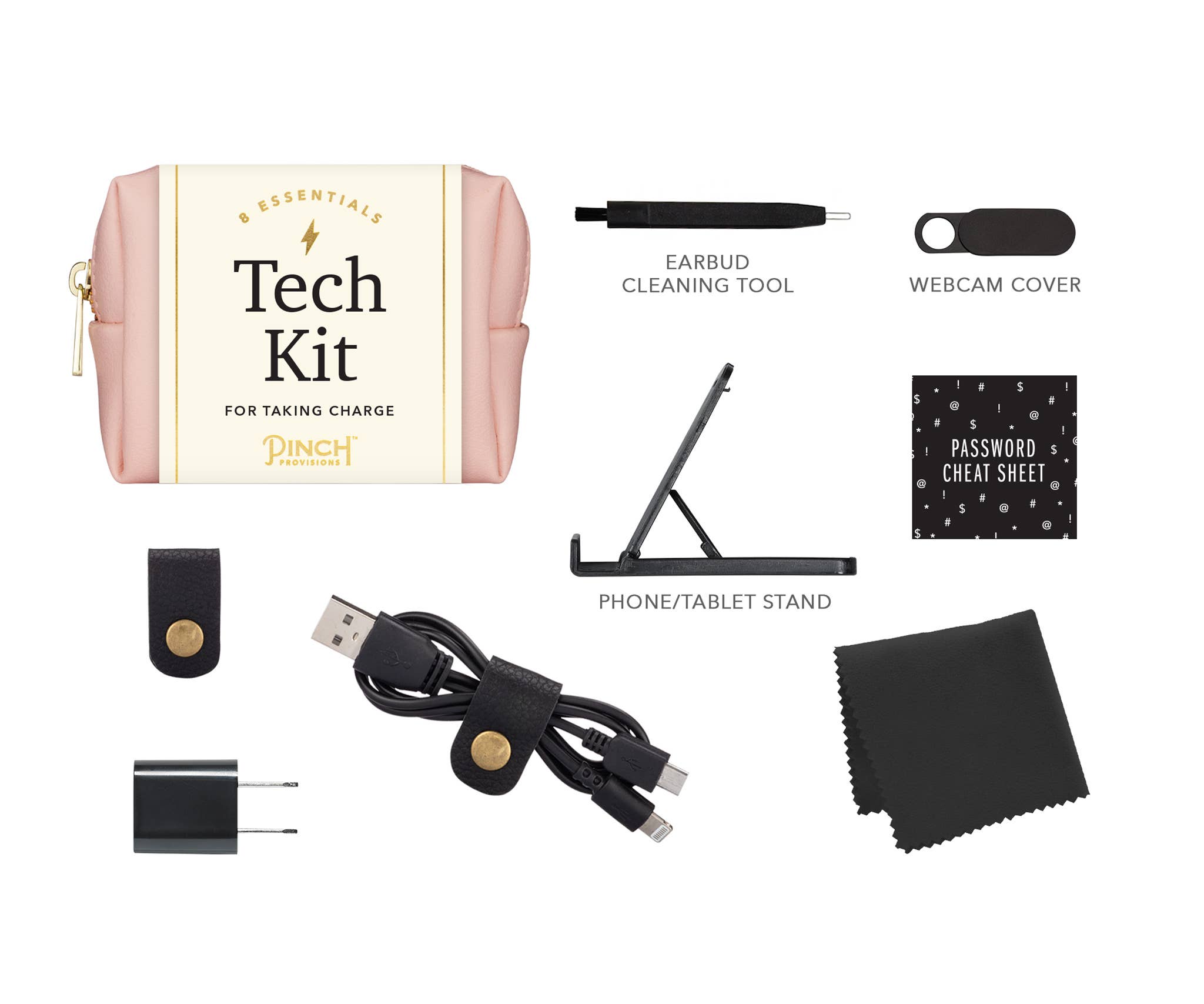 Pinch Provisions - Vegan Leather Tech Kit - Stocking Stuffers: Cognac