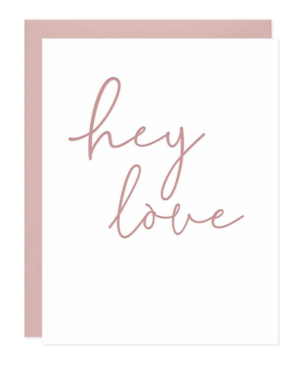Hey Love Folded Card