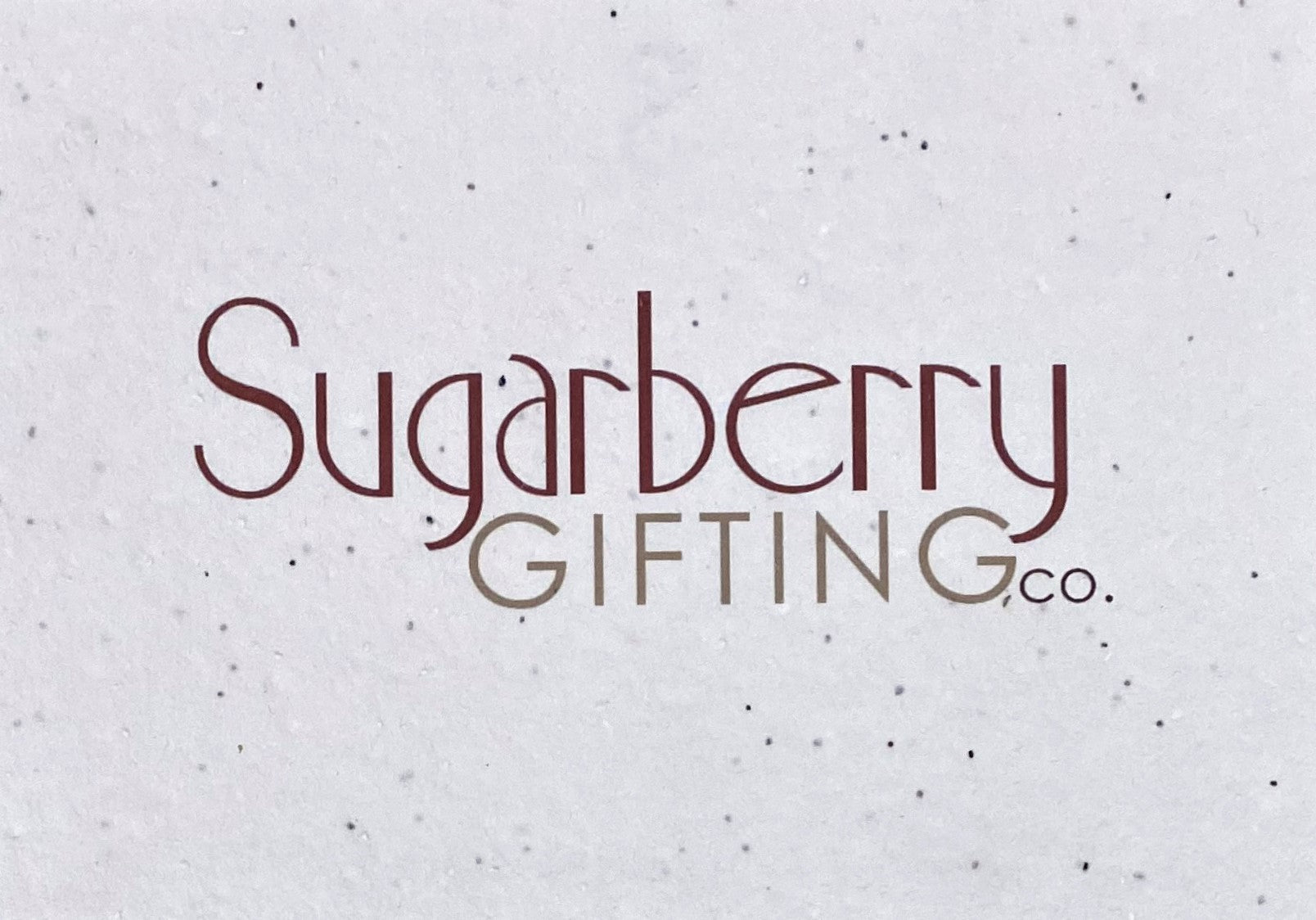 Sugarberry Text Logo Notecard